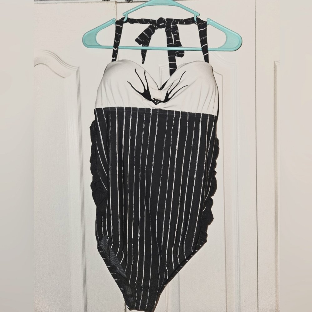 Jack Skellington one piece bathing suit